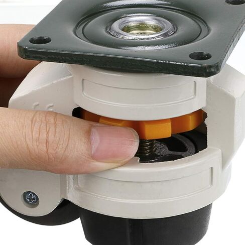 عجلة آلة تسوية Skelang 4 قطع، عجلة دوارة قابلة للسحب لمعدات الآلات الصناعية، منضدة عمل ثقيلة، أثاث متحرك، سعة تحميل إجمالية 2200 رطل in Kuwait