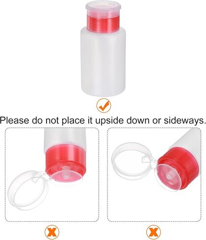 HARFINGTON 2pcs Solvent Alcohol Dispensers 180ml(6.1oz) Conical Push Down Liquid Dispenser Pump with Sealing Stainless Steel Lid for Acetone Cleanser Polish Remover, Blue in Saudi Arabia