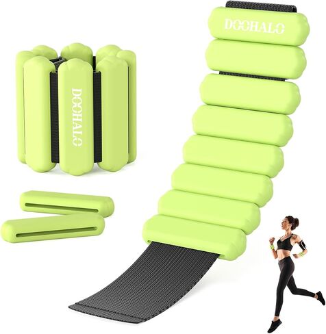 DOOHALO Ankle Weights for Women Arm Wrist Weights for Pilates Adjustable Weighted Wristbands for Leg Walking, Yoga, Aerobics 2 Pieces in Set 1lb Per Weight in Kuwait