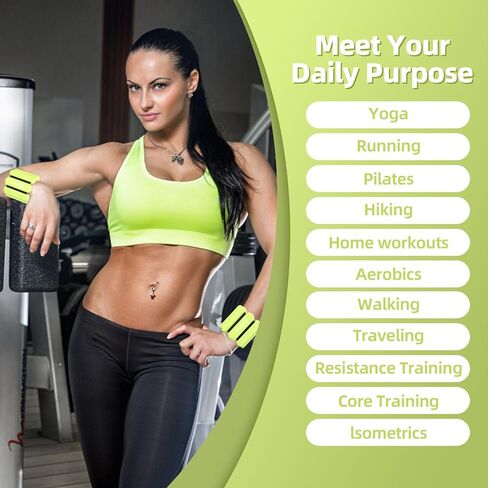 DOOHALO Ankle Weights for Women Arm Wrist Weights for Pilates Adjustable Weighted Wristbands for Leg Walking, Yoga, Aerobics 2 Pieces in Set 1lb Per Weight in Kuwait