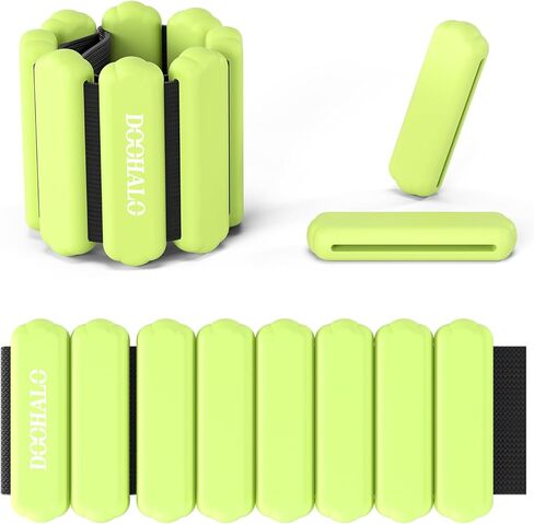 DOOHALO Ankle Weights for Women Arm Wrist Weights for Pilates Adjustable Weighted Wristbands for Leg Walking, Yoga, Aerobics 2 Pieces in Set 1lb Per Weight in Kuwait