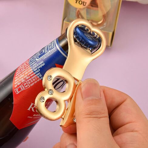 24Pcs Golden 15 Bottle Openers for 15th Birthday Party Favors Rhinestones Decorations for Wedding Anniversary Gifst Souvenrs or Keepsaks for Guests in Kuwait