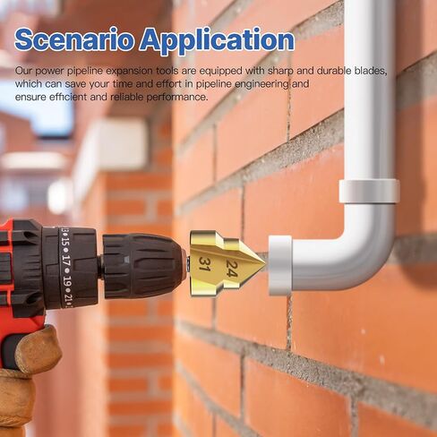 HUHAO PPR Lifting Stepped Drill Bit Reamer Drill, Water Pipe Hole Expansion Drill, Plumbing Expansion Drill with 1/4 Inch Hex Shank 18-24mm Hole Opening Core Drill Bits Repair Drill Connection Tools in Saudi Arabia