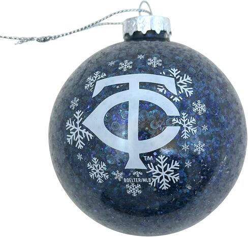 Milwaukee Brewers MLB Glass Glitter Ball Ornament Official Licensed Christmas Tree Decoration, Brewers Logo & Colors Ideal for Brewers Fans in Kuwait