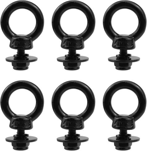 Antrader Lifting Shoulder Eye Bolts,6 Sets Eye Bolts with Nuts M8 Stainless Steel Machinery Shoulder Lifting Eye Bolt Lifting Ring Threaded Eyebolts with Lock Nuts,Lock Washers, Flat Washers in Kuwait