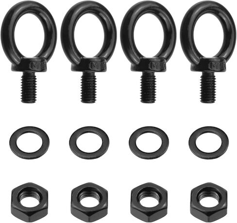 Antrader Lifting Shoulder Eye Bolts,6 Sets Eye Bolts with Nuts M8 Stainless Steel Machinery Shoulder Lifting Eye Bolt Lifting Ring Threaded Eyebolts with Lock Nuts,Lock Washers, Flat Washers in Kuwait