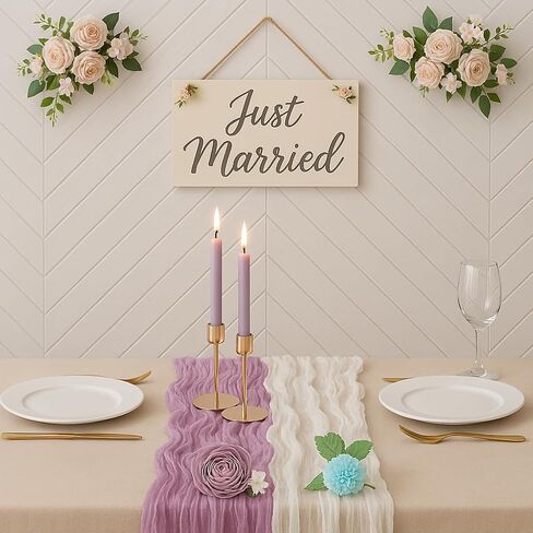 2 PCS 13Ft Table Runner for Wedding, Cotton Cheesecloth Table Runner Linen Table Runner Rustic Table Runner Bridal Party Decor Wedding Table Decor (Cameo Brown) in Saudi Arabia