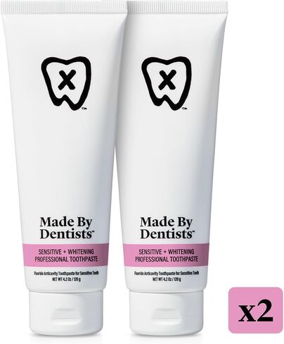 Ultra Whitening Professional Toothpaste - 2 Pack - Teeth Whitening Toothpaste with Sodium Fluoride & Hydrogen Peroxide, ADA Approved, Vegan, 2 x 4.2oz in Kuwait