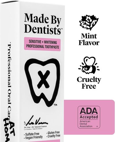 Ultra Whitening Professional Toothpaste - 2 Pack - Teeth Whitening Toothpaste with Sodium Fluoride & Hydrogen Peroxide, ADA Approved, Vegan, 2 x 4.2oz in Kuwait