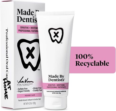 Ultra Whitening Professional Toothpaste - 2 Pack - Teeth Whitening Toothpaste with Sodium Fluoride & Hydrogen Peroxide, ADA Approved, Vegan, 2 x 4.2oz in Kuwait