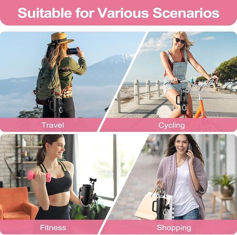 Valentine's Day Stanley Cup Accessories Set Water Bottle Handle Strap, Siliocne Stanley Cup Boot, Bow Straw Cover, Pearl Stanley Charms, Straw Topper for Stanley Cup 40oz & 30oz Tumbler (Pink) in Saudi Arabia