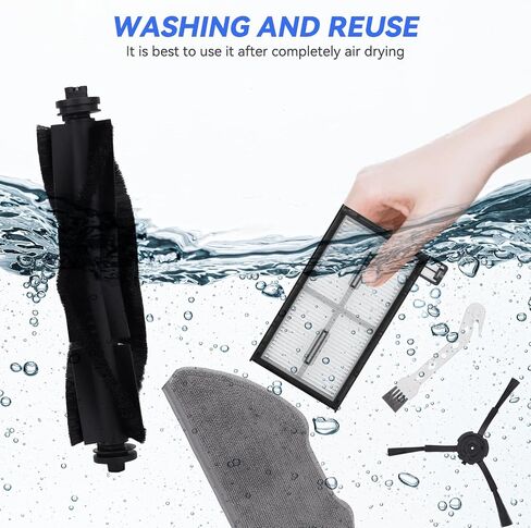 4 Pcs Replacement Filters for Eufy X8 Pro Series Vacuum - Accessories For X8 Pro Robotic Vacuum Filter in Kuwait