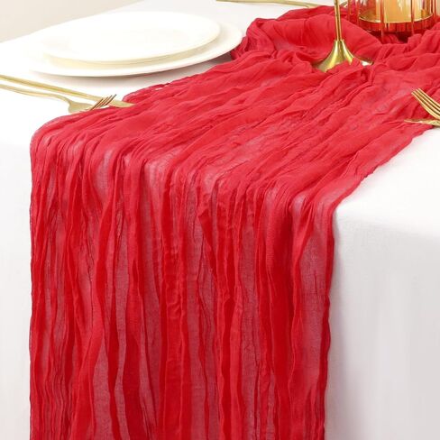 Hunter Green Gauze Table Runner Cheesecloth Fabric 10ft Cheese Table Runners Boho Table Runner 120 Inch Long Wedding Table Cover Cheese Cloth Table Runner for Party Birthday Reception in Kuwait