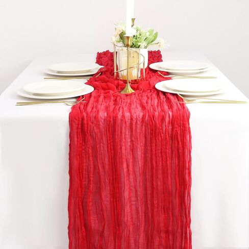Hunter Green Gauze Table Runner Cheesecloth Fabric 10ft Cheese Table Runners Boho Table Runner 120 Inch Long Wedding Table Cover Cheese Cloth Table Runner for Party Birthday Reception in Kuwait