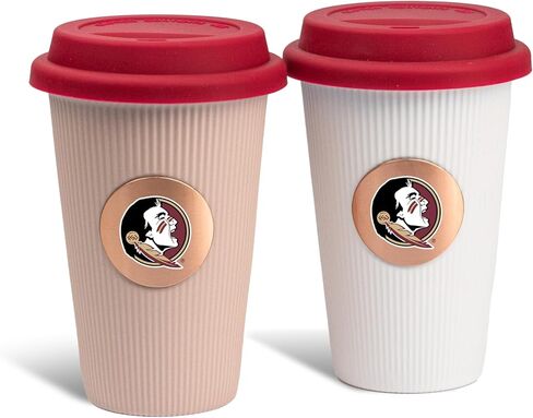 The Memory Company | Licensed NCAA 2-Pack Barista Cups w/Covers in Kuwait