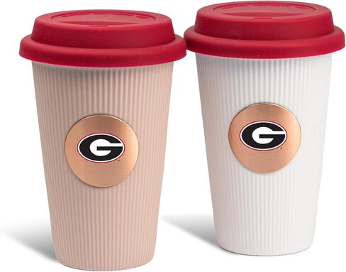 The Memory Company | Licensed NCAA 2-Pack Barista Cups w/Covers in Kuwait