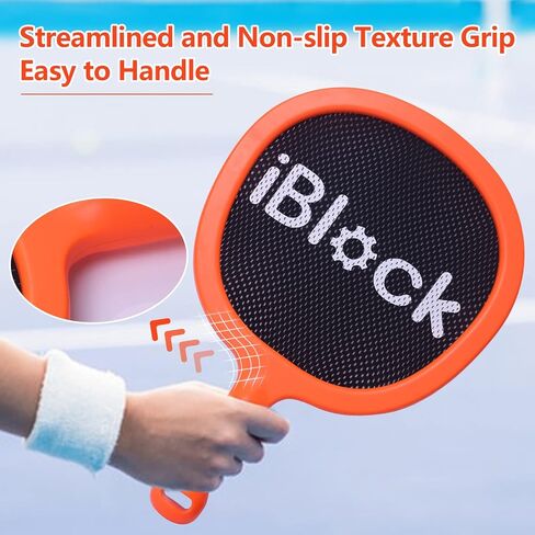 Racquet Paddle Bouncy Ball Play Set for Kids Adults Family Activities, Indoor or Outdoor Play Games, Great Gift Choice for Children’s Birthday, Christmas or House Warming in Kuwait