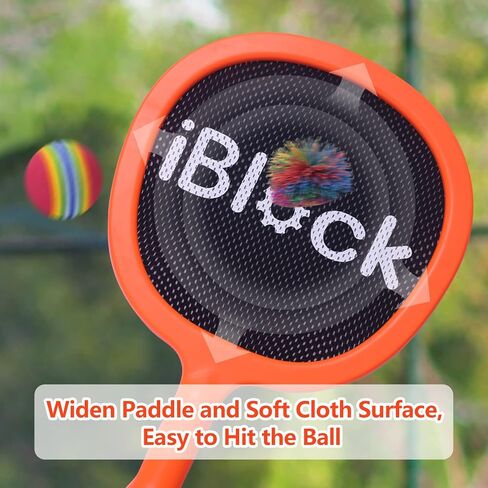 Racquet Paddle Bouncy Ball Play Set for Kids Adults Family Activities, Indoor or Outdoor Play Games, Great Gift Choice for Children’s Birthday, Christmas or House Warming in Kuwait