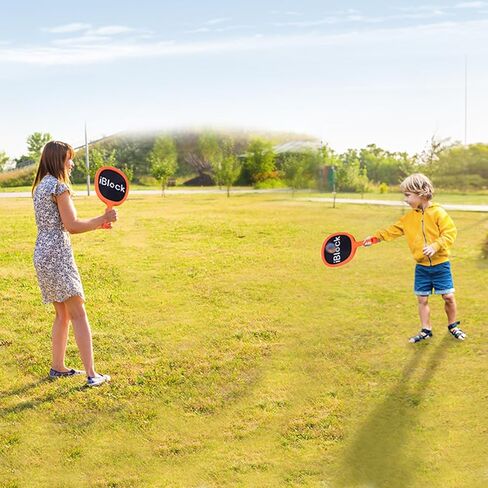 Racquet Paddle Bouncy Ball Play Set for Kids Adults Family Activities, Indoor or Outdoor Play Games, Great Gift Choice for Children’s Birthday, Christmas or House Warming in Kuwait