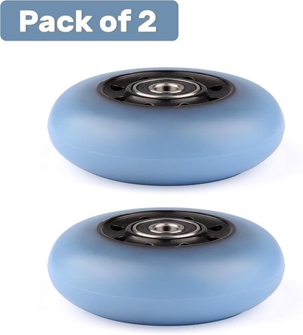 2-Pack 76mm PU Caster Board Replacement Wheel Set 90A Compatible with Razor RipStik Classic Air, DLX G Ripsurf (Black) in Kuwait