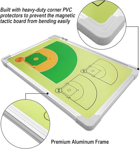 LEAP Magnetic Ice Hockey Coach Boards Dry Erase Marker Clipboard with Magnets and Dry Erase Pen Eraser Basketball Soccer in Kuwait