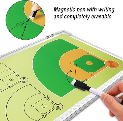 LEAP Magnetic Ice Hockey Coach Boards Dry Erase Marker Clipboard with Magnets and Dry Erase Pen Eraser Basketball Soccer in Kuwait
