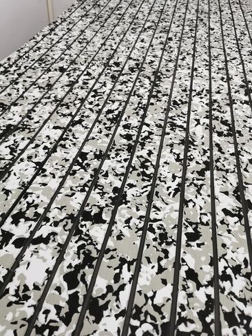 LUBEMIDA EVA Foam Boat Flooring Sheet Marine Faux Teak Decking Carpet for Yacht Floor,94.5"x35.4" Adhesive and Bevelled Edge (Light Gray -Black) in Saudi Arabia