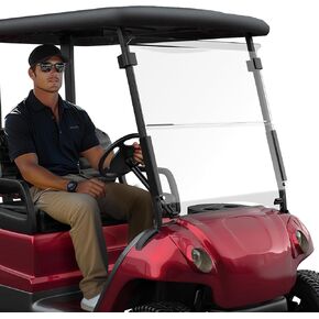 Club Car Precedent Windshield for Golf Cart Windshield Replacement,Foldable Tinted Acrylic panel material firmly match Club Car Precedent 2004 and Up Models in Saudi Arabia