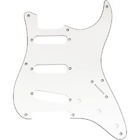 Musiclily Pro 8 Holes ST SSS Pickguard for 2008-2019 China Made Squier Classic Vibe SQ CV 50s Reissue Vintage Strat Style Electric Guitar, 3Ply Mint Green