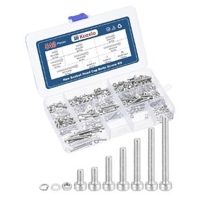 542pcs M3 مقبس رأس غطاء رأس البراغي مجموعة ضوايا مجموعة - [M3x6/8/12/16/20/25/30mm]