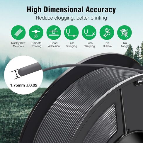 Sunlu ASA خيوط 1.75 مم ، الأشعة فوق البنفسجية/المطر/مقاومة للحرارة ، خيوط طابعة ثلاثية الأبعاد صعبة ، رائعة لطباعة الأجزاء الميكانيكية الوظيفية في الهواء الطلق ، بكرة 0.9 كجم (1.98 رطل) ، 340 مترًا ، أبيض in Kuwait