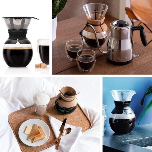 Bodum Pour Over Coffee Maker with Permanent Filter, Black, 34 oz. in Saudi Arabia