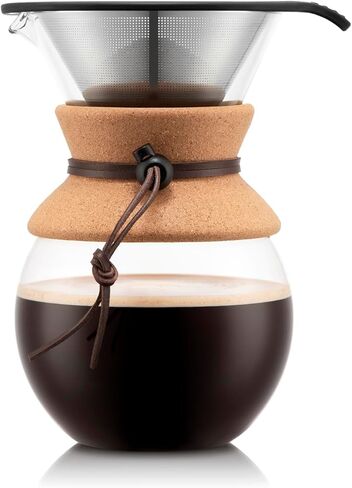 Bodum Pour Over Coffee Maker with Permanent Filter, Black, 34 oz. in Saudi Arabia
