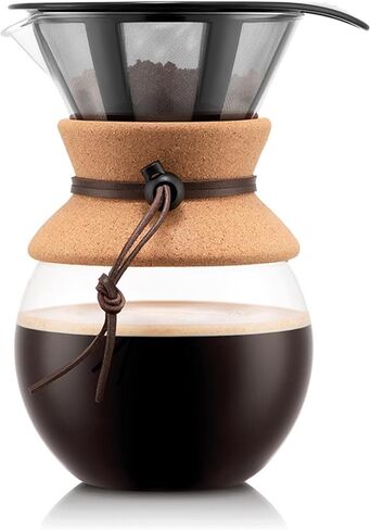 Bodum Pour Over Coffee Maker with Permanent Filter, Black, 34 oz. in Saudi Arabia