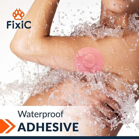 FixiС Adhesive Patches 25 Pack 3 1/2" – Good for Libre 1, 2, 3 & Plus – G7 & Stelo – Guardian – Waterproof Adhesive Patches – Libre Adhesive Covers – Pre-Cut – The Best Fixation for Your Sensor! (Tan) in Kuwait