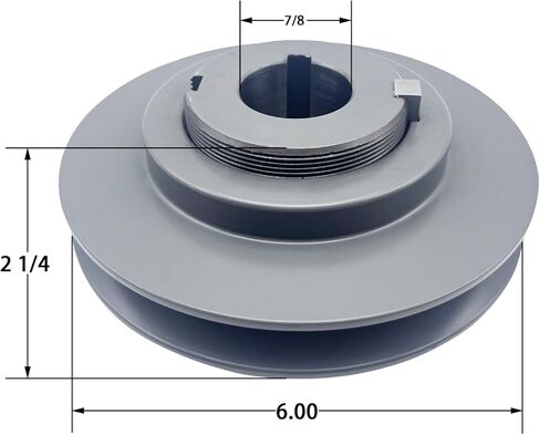 1VP44-58 الحزم المتغيرة للحزام على شكل V 4.15 بوصة OD، 5/8 بوصة، تجويف فردي، حديد الزهر، بكرة VP للحزام "3L""4L""5L""A""B" أو "5V" in Kuwait