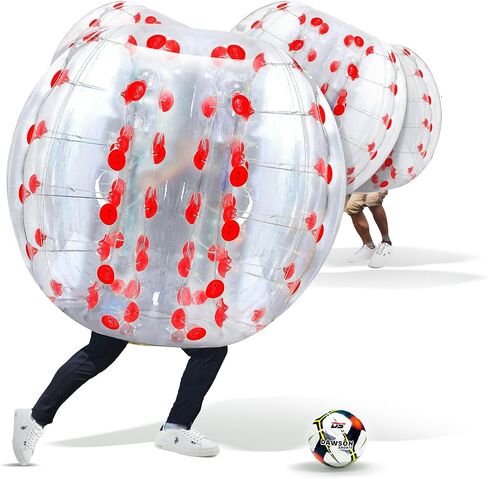 Houseables Human Bubble Ball, Human Hamster Ball, 5FTx4FT, Zorb Ball, Bumper Balls for Adults & Kids, Giant Hamster Ball for Humans, Bubble Soccer, Inflatable Balls to Get Inside, Blue & Clear, 1 Pack in Kuwait