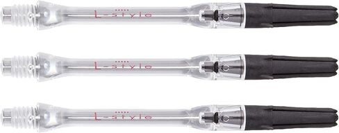 Dart Shafts: Carbon Fiber - Spinning - for Soft Tip and Steel Tip Darts - Clear Black 370 (Extra Long Slim) in Kuwait