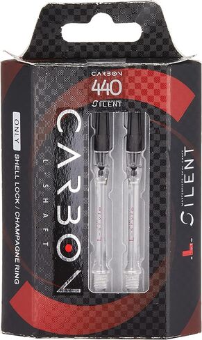 Dart Shafts: Carbon Fiber - Spinning - for Soft Tip and Steel Tip Darts - Clear Black 370 (Extra Long Slim) in Kuwait