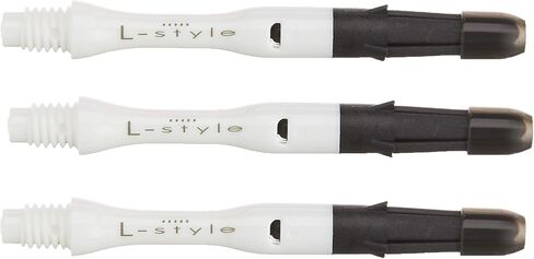 Dart Shafts: Carbon Fiber - Spinning - for Soft Tip and Steel Tip Darts - Clear Black 370 (Extra Long Slim) in Kuwait