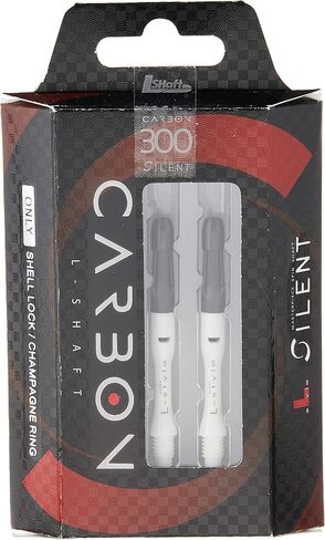 Dart Shafts: Carbon Fiber - Spinning - for Soft Tip and Steel Tip Darts - Clear Black 370 (Extra Long Slim) in Kuwait