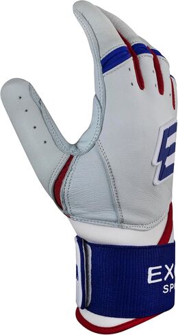 Exote Bolt Baseball and Softball Batting Gloves for Men Women Youth & Adult Sizes -Long Cuff Breathable Leather Baseball Batting Gloves with Extra Grip & Wrist Wrap in Saudi Arabia
