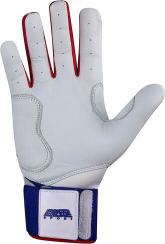 Exote Bolt Baseball and Softball Batting Gloves for Men Women Youth & Adult Sizes -Long Cuff Breathable Leather Baseball Batting Gloves with Extra Grip & Wrist Wrap in Saudi Arabia