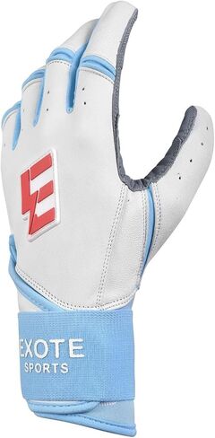 Exote Bolt Baseball and Softball Batting Gloves for Men Women Youth & Adult Sizes -Long Cuff Breathable Leather Baseball Batting Gloves with Extra Grip & Wrist Wrap in Saudi Arabia