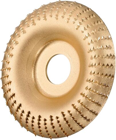 harfington 3 قطع الخشب نحت القرص طاحونة عجلة 4 "أداة دوارة قوس نحت القرص طحن عجلة مع 5/8" أربور لتلميع تشكيل النجارة، لهجة فضية in Kuwait