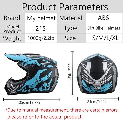 Motorcycle Dirt Bike Helmet Full Face Motocross Helmets for Outdoor Sports Off Road Racing Mountain Bike Men Women Off-Road Helmet Gloves Goggles for Adult Youth DOT/FMVSS 218 Approve in Saudi Arabia