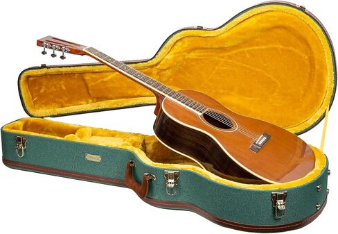 Crossrock Master Series- Wooden Fender Precision & Jazz Bass Guitar Case- Security Lock, Genuine Leather Handle, Reinforced Hardware, Metal Feet, Storage Space- Malachite Blue (CRW720BMB) in Kuwait