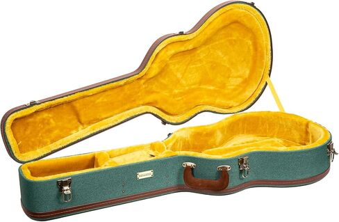 Crossrock Master Series- Wooden Fender Precision & Jazz Bass Guitar Case- Security Lock, Genuine Leather Handle, Reinforced Hardware, Metal Feet, Storage Space- Malachite Blue (CRW720BMB) in Kuwait