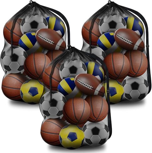 بروتو حقيبة كرة رياضية كبيرة جدًا، حقائب كرة السلة، كرات الفريق، حزام كتف قابل للتعديل، حقائب كرات عمل الفريق لحمل كرة القدم، كرة القدم، الكرة الطائرة، معدات السباحة (30 بوصة × 40 بوصة) in Kuwait