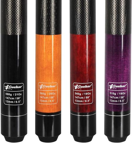 Pool Sticks Set of 4, Pool Cues 18 19 20 21 Oz in 4, 2-Piece House Bar Billiard Cue Stick with 3D Grip, 58" Pool Table Sticks for Men Women in Kuwait